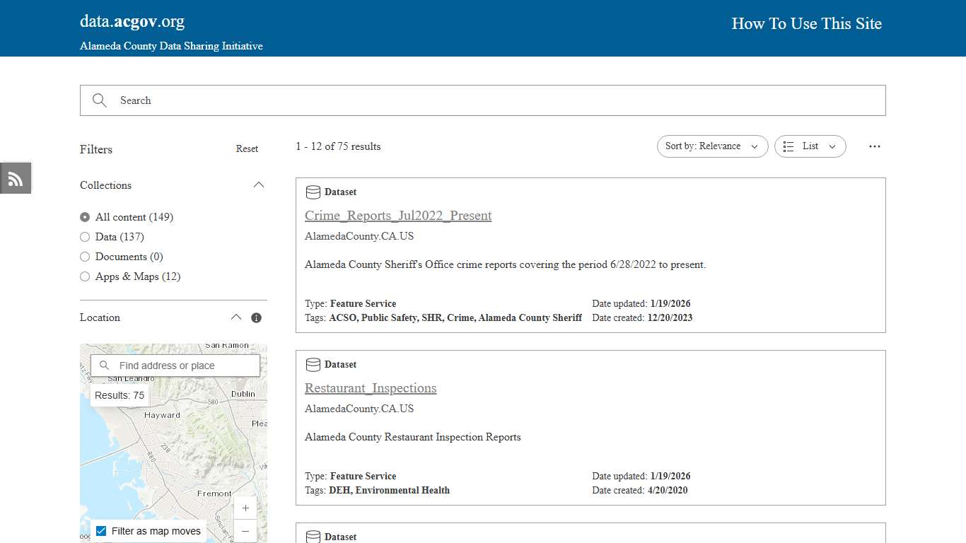 Alameda County Open Data Hub
